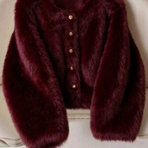 جاكيت حريمي "شعيرات" بأزرار لؤلؤ – فخامة وأناقة شتوية (50-90 كجم)