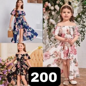 فستان بناتي "وردة" خامة سوفت ناعمة - ألوان متعددة